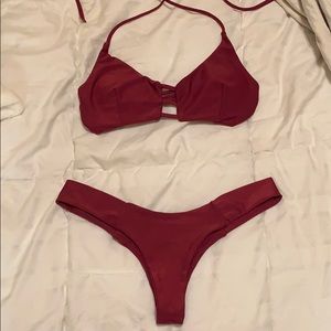 Burgundy bikini set